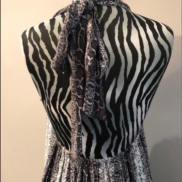 NWT  Maxi Dress Snakeskin Print Bobi black for Anthropologie - Picture 6 of 8